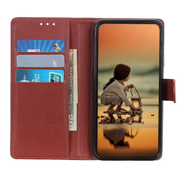 Xiaomi Mi 11 Ultra - Litchi Läder Fodral - Brun Brown Brun