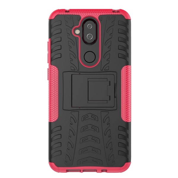 Nokia 8.1 - Ultimata stöttåliga skalet med stöd - Rosa Pink Rosa