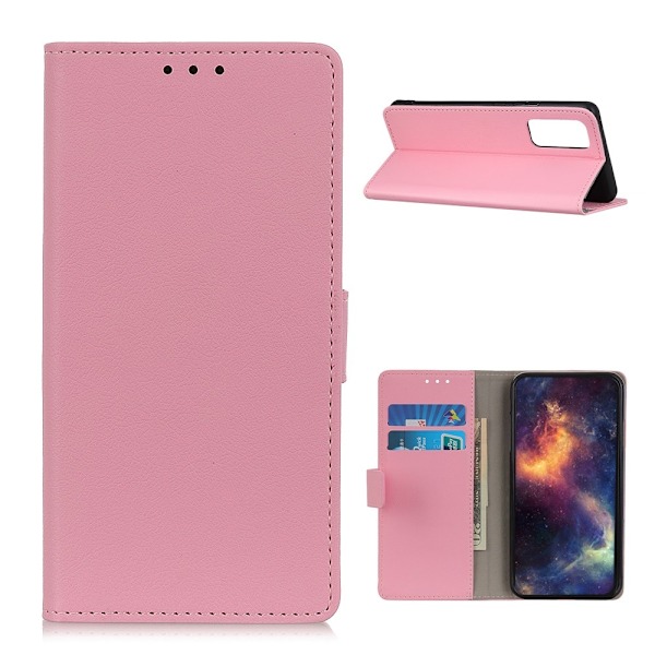 Samsung Galaxy A72 - Läder Fodral - Rosa Pink Rosa