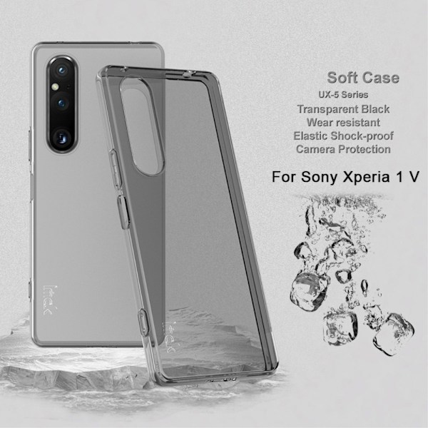 IMAK Sony Xperia 1 V Skal TPU Tonad Svart