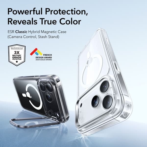 ESR iPhone 17 Pro Max Skal MagSafe Classic Kickstand Transparent