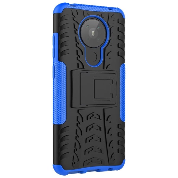 Nokia 5.3 - Ultimata Stöttåliga Skalet med Stöd - Blå Blue Blå