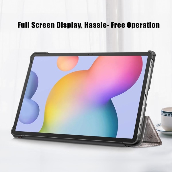 Galaxy Tab S7 FE/S7 Plus/S8 Plus Tri-Fold Läder Fodral Eiffeltornet Eiffeltornet