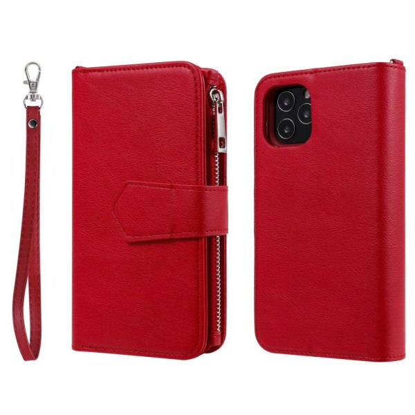 iPhone 12 / 12 Pro - 2in1 Magnet Skal / Plånboksfodral - Röd Red Röd