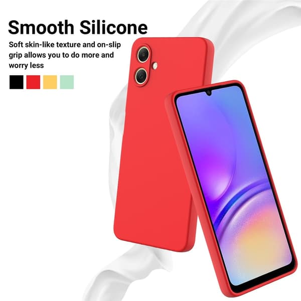 Samsung Galaxy A07 Skal Liquid Silikon Röd