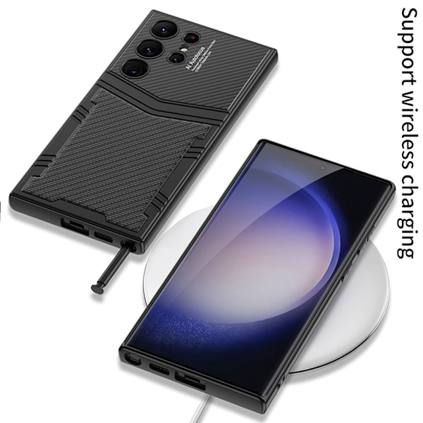 GKK Samsung Galaxy S24 Ultra Skal Hybrid Läder Krokodil Textur