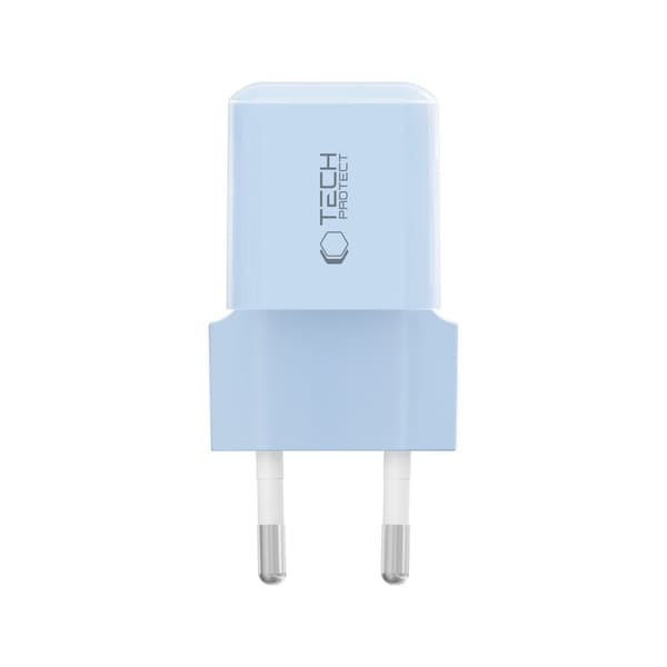 Tech-Protect 25W PD USB-C Väggladdare Baby Blue