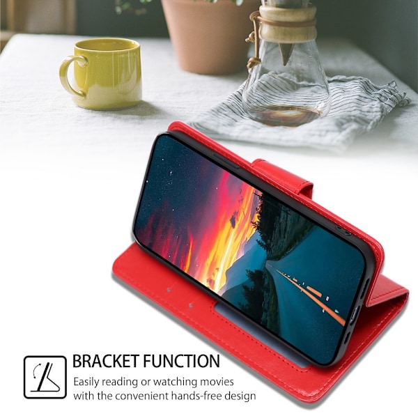 Samsung Galaxy S23 Ultra Fodral Läder Röd