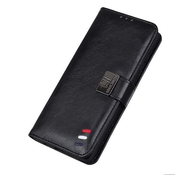 OnePlus 9 - KHAZNEH Tri-Color Läder Fodral - Svart Black Svart