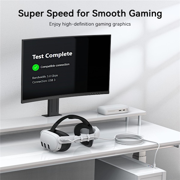 AMVR 5m Link Kabel Till VR Headset USB-C Vit