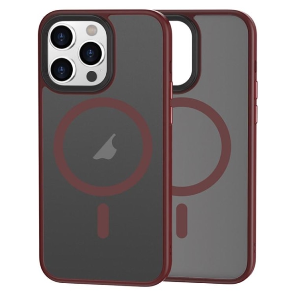 iPhone 15 Pro Skal MagSafe Hybrid Shield Röd