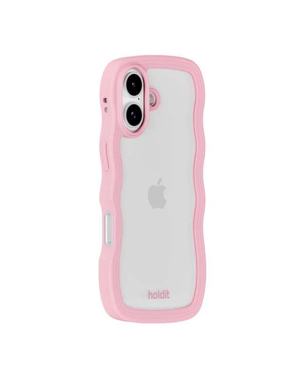 holdit iPhone 17 Mobilskal Wavy Pink/Transparent