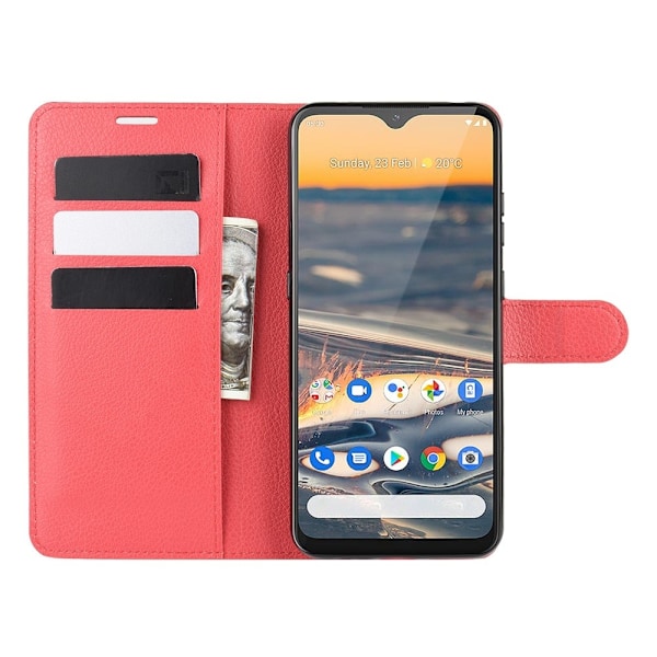 Nokia 5.3 - Litchi Plånboksfodral - Röd Red Röd