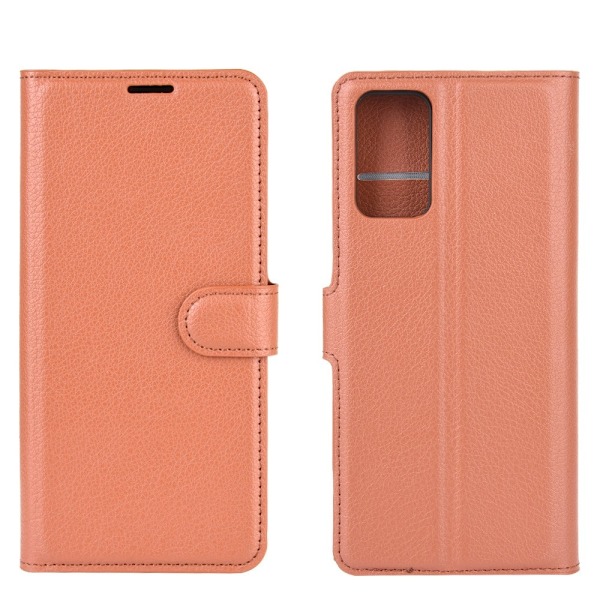 Samsung Galaxy Note 20 - Litchi Plånboksfodral - Brun Brown Brun
