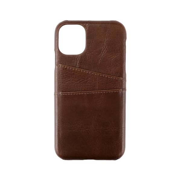 ONSALA iPhone 6/7/8 Skal Äkta Läder Kortfack Brun