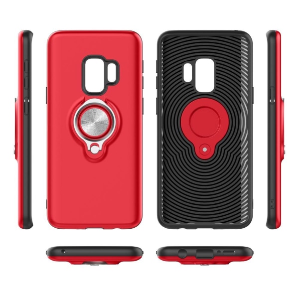 Samsung S9 - Ring Skal Funkar med magnethållare - Röd Red Röd
