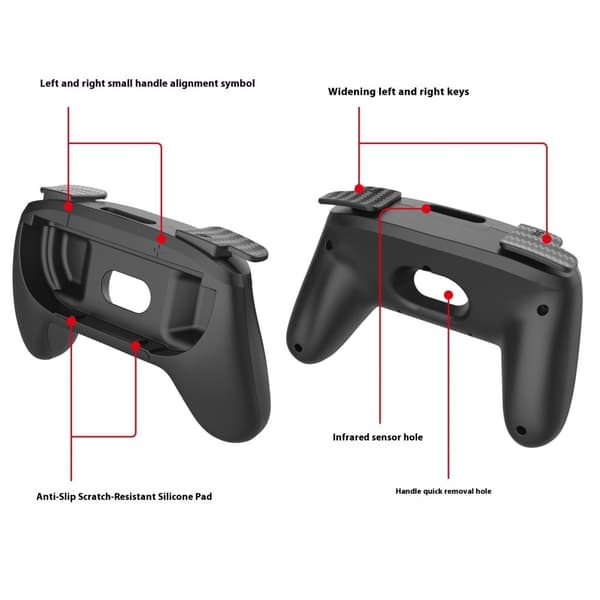 PGTECH 2 st Nintendo Switch 2 Joy-Con Grip Svart
