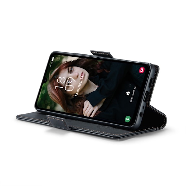 CASEME Samsung Galaxy A16 Fodral Läder RFID Svart