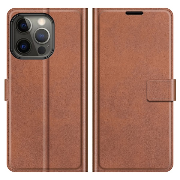 iPhone 13 Pro Max Fodral Solid Läder Brun Brun