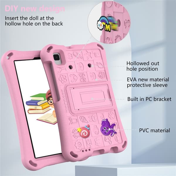 Galaxy Tab A11 / A9 / A7 Lite / A 8.0 Skal EVA Kickstand Rosa