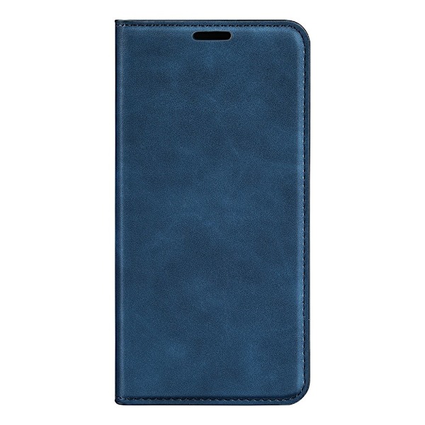 iPhone 16e Fodral Flip Skin Touch Blå