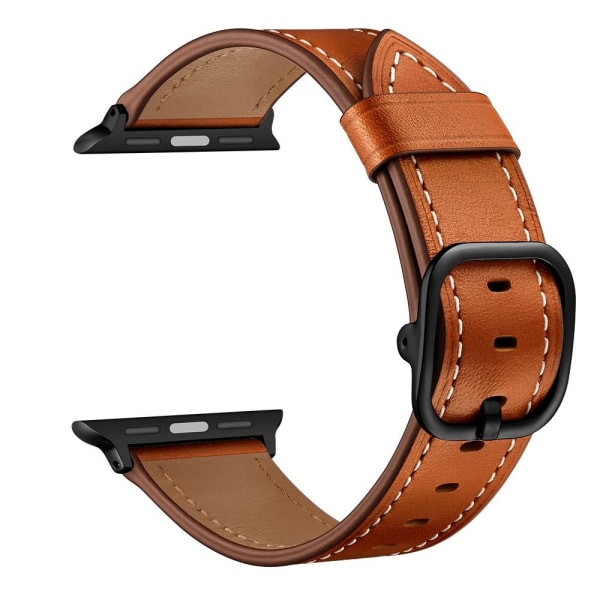 Äkta Läder Armband Apple Watch 41/40/38 mm - Brun Brown Brun
