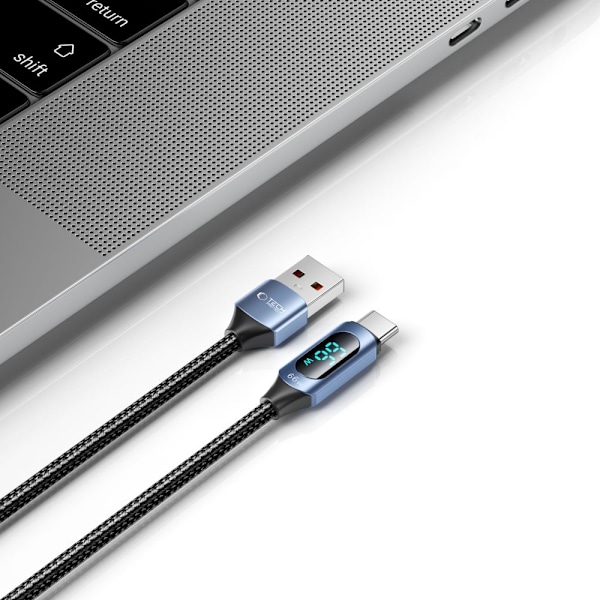 Tech-Protect 2 m 66W/6A USB-C Kabel UltraBoost LED Blå