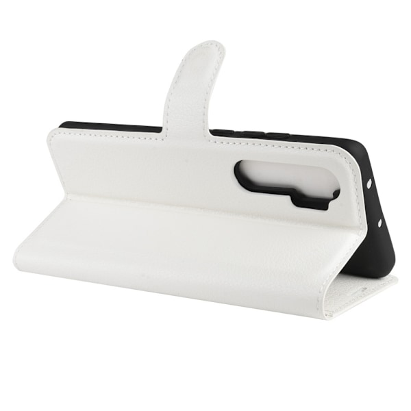 Xiaomi Mi Note 10 Lite - Litchi Plånboksfodral - Vit White Vit