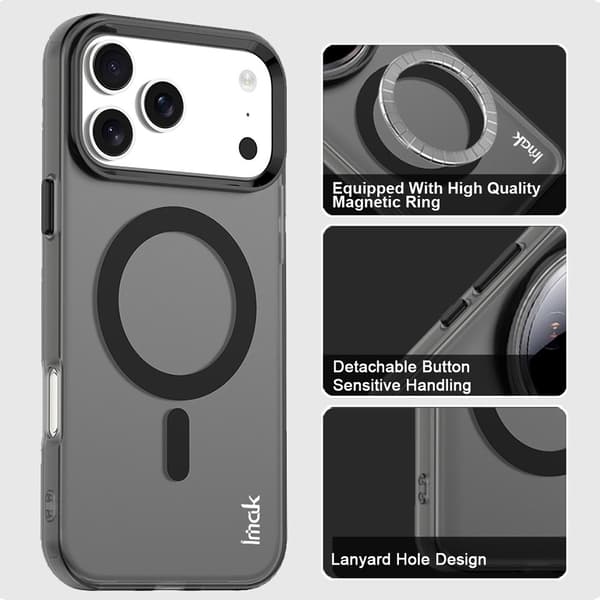 IMAK iPhone 17 Pro Max Skal MagSafe Anti Drop Svart