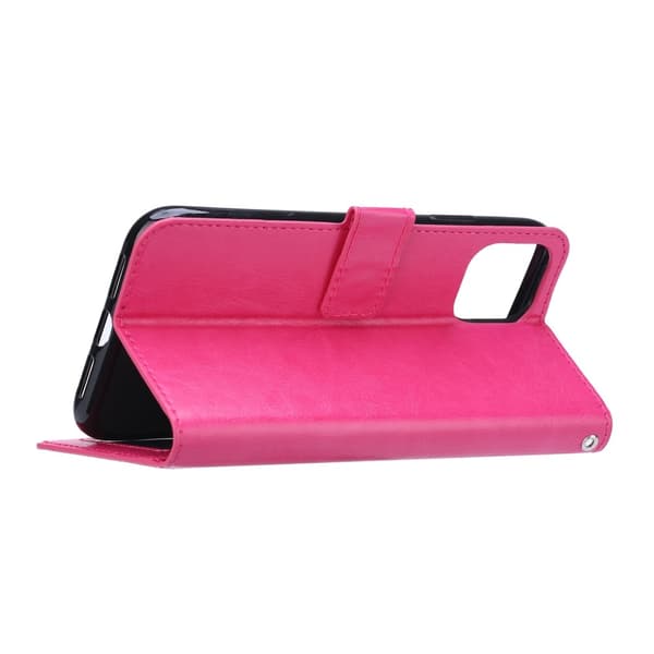 iPhone 12 Pro Max - Crazy Horse Fodral - Rosa Pink Rosa