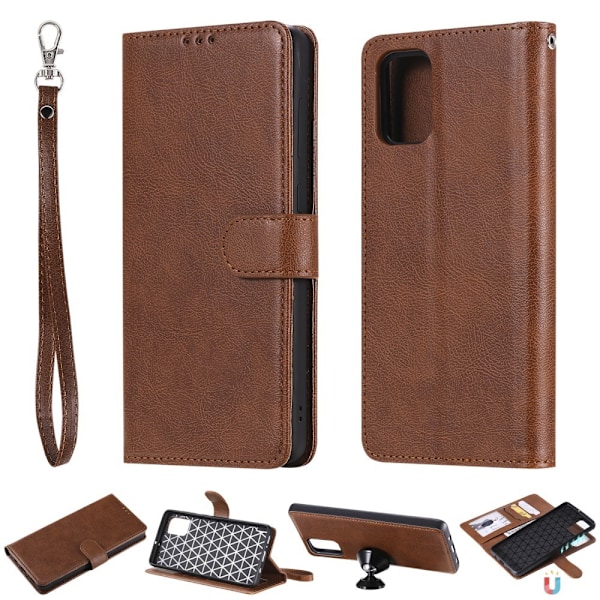 Samsung Galaxy A71 - 2in1 Magnet Skal / Plånboksfodral - Brun Brown Brun