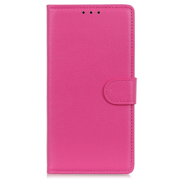 Samsung Galaxy S23 Ultra Fodral Litchi Läder Rosa
