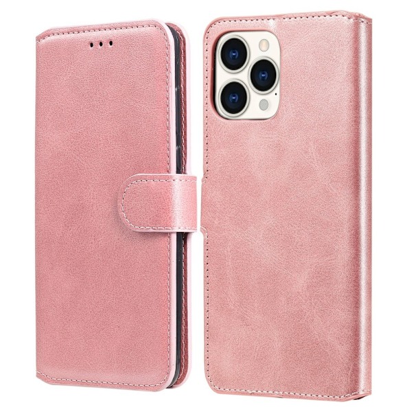 iPhone 13 Pro Max Fodral Läder Roséguld Rosa guld
