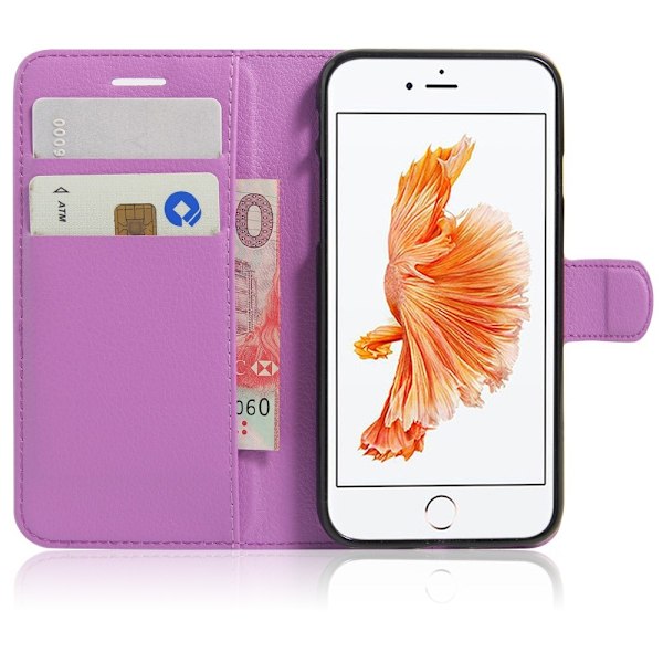 iPhone 7/8/SE (2020/2022) - Litchi Plånboksfodral - Lila Lila