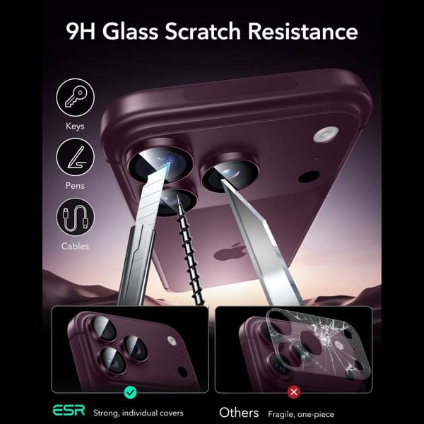 ESR iPhone 18 Pro / 18 Pro Max Linsskydd Armorite
