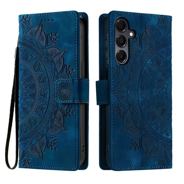 Samsung Galaxy A27 Fodral Mandala Läder Blå