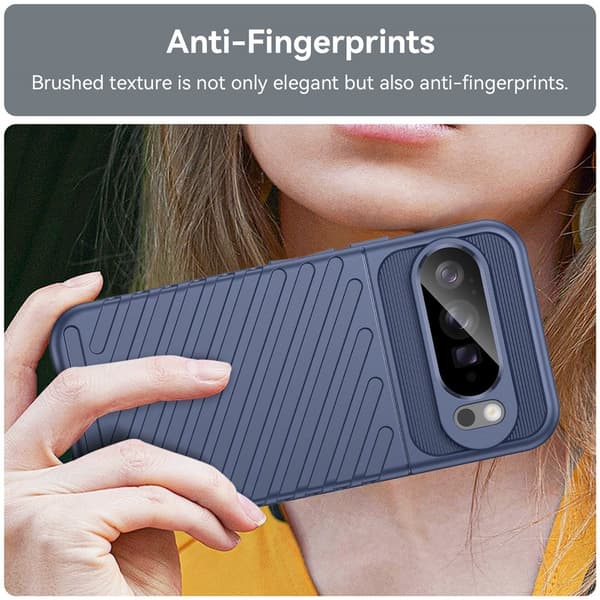 Google Pixel 10 Pro XL Skal Twill Textur Blå