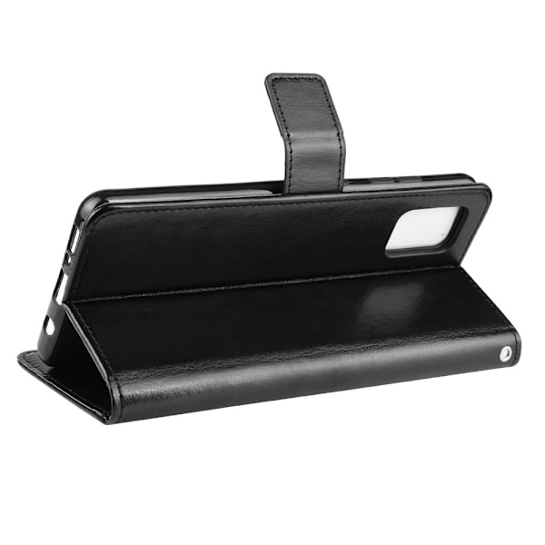 Samsung Galaxy A71 - Crazy Horse Plånboksfodral - Svart Black Svart