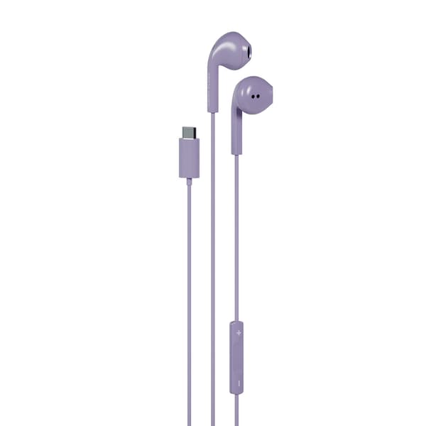 Happy Plugs Hörlurar In-Ear USB-C Trådbundna Lila