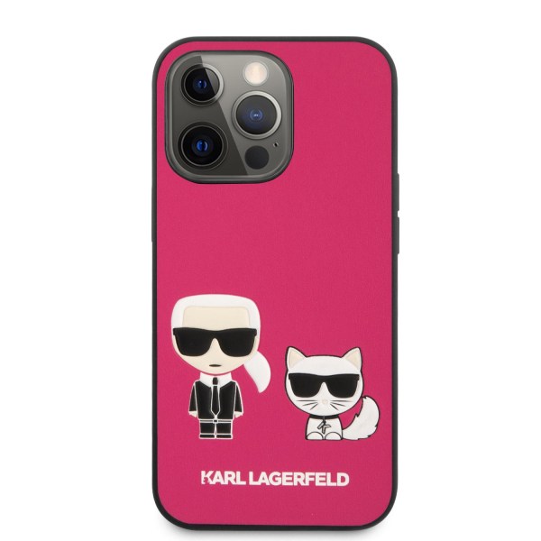 Karl Lagerfeld iPhone 13 Pro Max Skal Karl & Choupette PU Läder