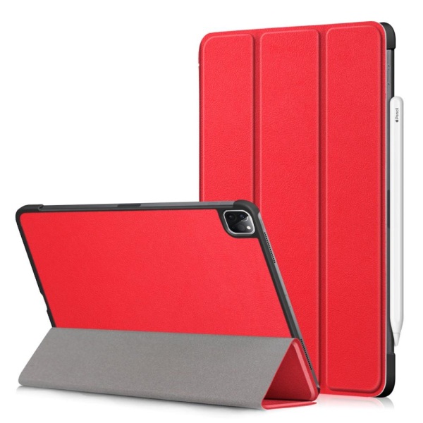 iPad Air 2020/2022/2024 / Pro 11 Fodral Tri-Fold Apple Pen Laddn Red Röd