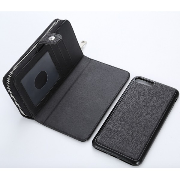 iPhone 7 Plus/8 Plus 2-i-1 Multifunktionellt Fodral Svart