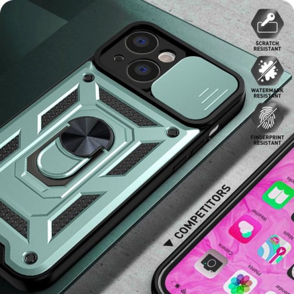 iPhone 14 Pro Skal CamShield Hybrid Ring Grön