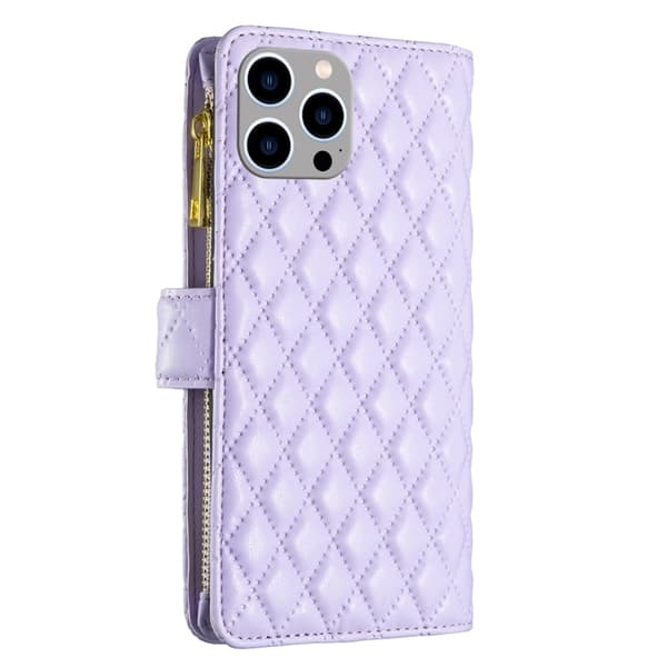 BINFEN iPhone 15 Pro Max Fodral Diamond Multifunktionell Lila