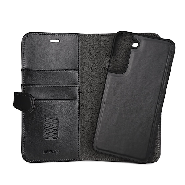 Buffalo Samsung Galaxy S22 Plus Fodral 2in1 Äkta Läder Svart