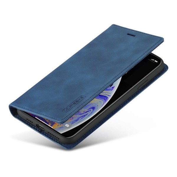 iPhone X/Xs - LC.IMEEKE Läder Flip Fodral - Blå Blue Blå