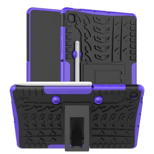Samsung Galaxy Tab S6 Lite Skal Rugged Kickstand Armor Lila Purple Lila