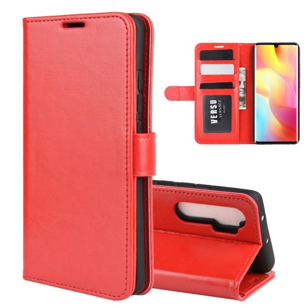 Xiaomi Mi Note 10 Lite - Crazy Horse Plånboksfodral - Röd Red Röd