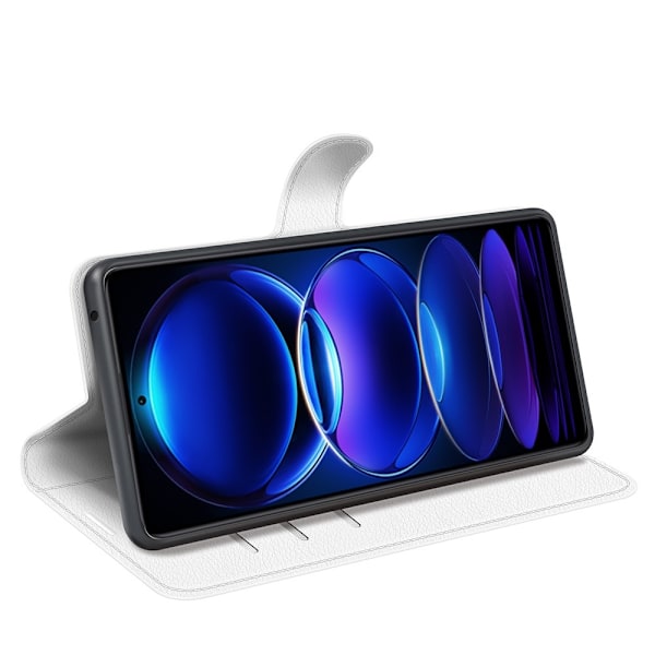 Xiaomi Redmi Note 12 Pro 5G Fodral Litchi Läder Vit