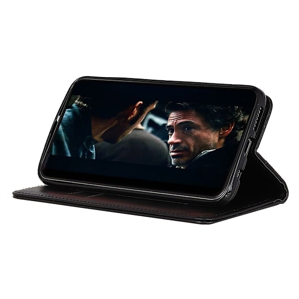 Huawei P40 - Split Läder Plånboksfodral - Svart Black Svart